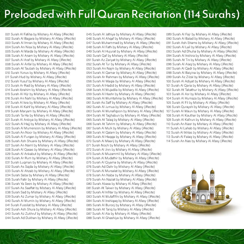 Full Quran Fridge Magnet Speaker | Remote | Bluetooth | 114 Surah Audio | Surah Baqarah | Islamic Gift